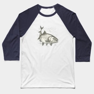 Vintage Trout Fly Fishing Baseball T-Shirt